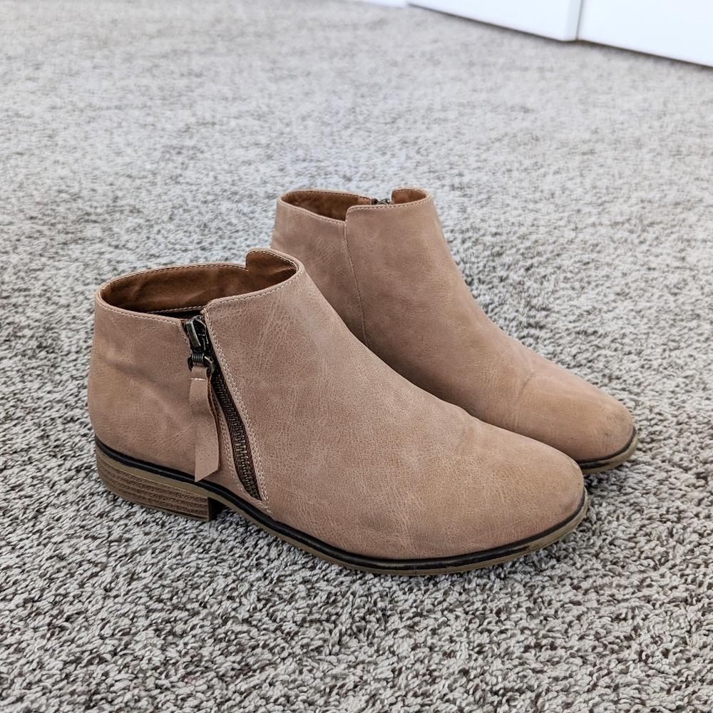 Taupe Booties Size 8